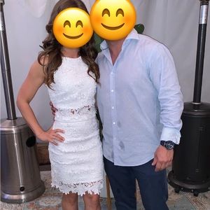 Lulus two piece lace bridal outfit(top and skirt)